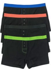 Bokserki damskie (4 pary). Czarne bokserki damskie bonprix, bez wzorów. Za 69.99 zł.