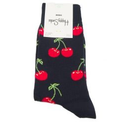 Skarpety Happy Socks Model Cherry Kolor Niebieski. Niebieskie skarpetki damskie Happy Socks, bez wzorów, z tkaniny. Za 56.65 zł.