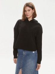 Sisley Bluza 3YL9L200O Czarny Regular Fit. Czarne bluzy damskie Sisley, l, bez wzorów, z bawełny, bez kaptura. Za 279.99 zł.