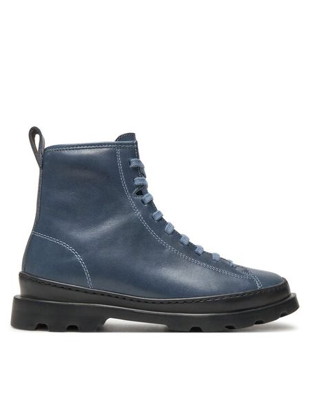 Camper Trzewiki Brutus K400325-049 Niebieski. Niebieskie botki damskie Camper, ze skóry, bez obcasa, na płaskiej podeszwie, bez zapięcia. Za 569.99 zł.