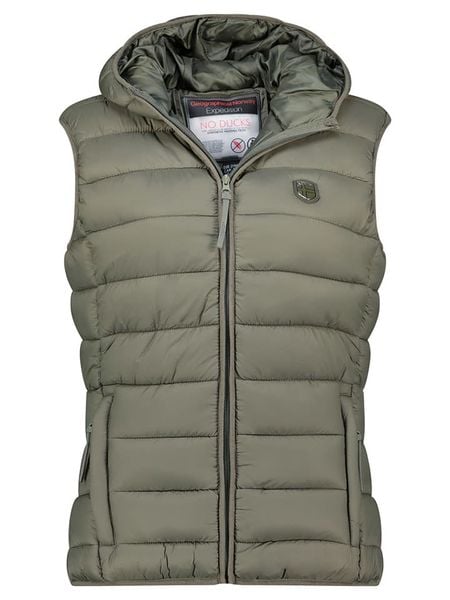 Geographical Norway Kamizelka pikowana "Vatikotal" w kolorze khaki rozmiar: S. Brązowe kamizelki damskie Geographical Norway, s, bez wzorów, bez kaptura. Za 122.38 zł.