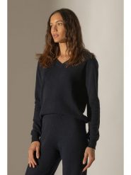 Perfect Cashmere Kaszmirowy sweter "Kalie" w kolorze czarnym rozmiar: L. Niebieskie swetry klasyczne damskie Perfect Cashmere, l, z kaszmiru, bez kołnierzyka. Za 237.17 zł.