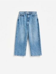 Jeansy culotte - niebieski. Niebieskie jeansy damskie Reserved. Za 129.99 zł.