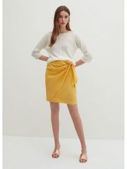 STEFANEL Spódnica w kolorze żółtym rozmiar: 44. Żółte spódnice damskie Stefanel, bez wzorów, mini. Za 173.99 zł.