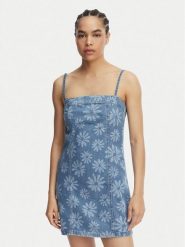 Roxy Sukienka jeansowa Dreamy Daze ERJDD03011 Niebieski Regular Fit. Niebieskie sukienki damskie Roxy, bez wzorów, z bawełny, bez ramiączek. Za 319.99 zł.