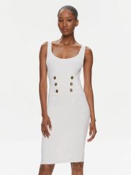 Pinko Sukienka dzianinowa Cactus 102879 A1LK Biały Slim Fit. Białe sukienki damskie Pinko, bez wzorów, z dzianiny, bez ramiączek. Za 1,629.00 zł.