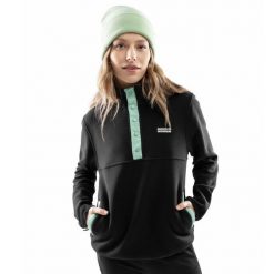 Bluza z grubego polaru damska Stowe-W. Czarne bluzy damskie SIROKO, m, bez wzorów, z polaru, bez kaptura. W wyprzedaży za 164.95 zł.
