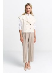 Rich & Royal Kamizelka w kolorze kremowym rozmiar: 34. Brązowe kamizelki damskie Rich & Royal, bez wzorów, bez kaptura. Za 282.99 zł.