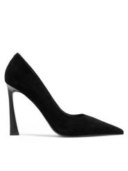 Eva Minge Szpilki SUZANNE-01 Czarny. Czarne szpilki damskie Eva Minge, bez wzorów, ze skóry, bez obcasa, na szpilce, bez zapięcia. Za 429.99 zł.