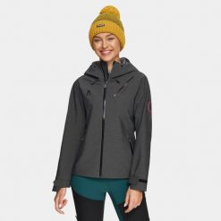 Kurtka trekkingowa hardshell damska Alpinus Gingera. Czarne kurtki damskie Alpinus, xs, bez wzorów, z hardshellu, bez kaptura. Za 599.00 zł.