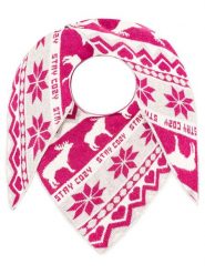 Zwillingsherz Chusta trójkątna w kolorze różowo-białym z dodatkiem wełny - 185 x 90 cm rozmiar: onesize. Białe chusty damskie Zwillingsherz, bez wzorów, z materiału. Za 266.66 zł.