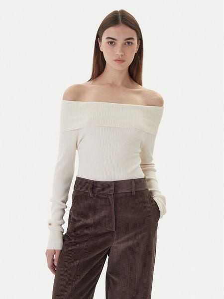 Kontatto Sweter 3M0813C Écru Regular Fit. Swetry klasyczne damskie Kontatto, m, z wiskozy, bez kołnierzyka. Za 209.99 zł.