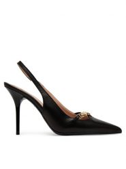 LOVE MOSCHINO Szpilki JA10079G1MIA0000 Czarny. Czarne szpilki damskie Love Moschino, bez wzorów, ze skóry, bez obcasa, na szpilce, bez zapięcia. Za 799.99 zł.