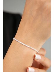 Miu Silver Srebrna bransoletka z cyrkoniami rozmiar: onesize. Szare bransoletki damskie Miu Silver, srebrne. Za 144.58 zł.