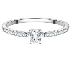 Trilani Pierscionek z Srebra Sterling w srebrze z Cyrkonia Pierścionki 1 ct Damski. Białe pierścionki damskie Trilani, z cyrkonią, srebrne. Za 169.99 zł.