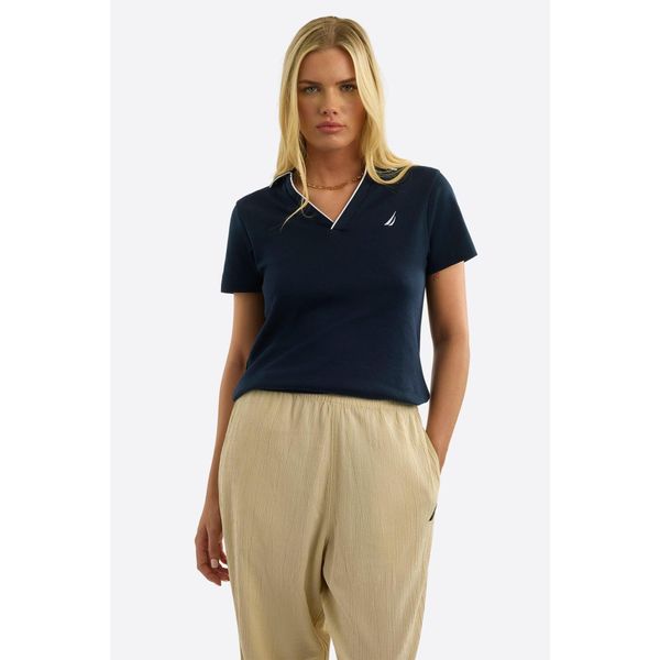 Koszulka Damska Nautica Adalynn. Niebieskie koszulki damskie Nautica, bez wzorów, z bawełny, bez kołnierzyka, bez ramiączek. Za 299.00 zł.