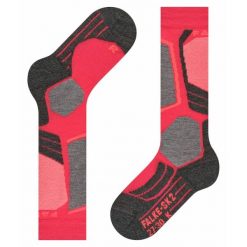 Podkolanówki Falke SK2 enfants. Czerwone skarpetki damskie Falke, bez wzorów. Za 146.50 zł.