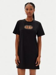 MET Sukienka codzienna M10 306AB Czarny Slim Fit. Czarne sukienki damskie MET, bez wzorów, z bawełny, bez ramiączek. Za 219.99 zł.