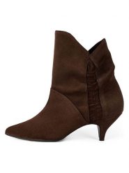 Loft37 Skórzane botki w kolorze brązowym rozmiar: 39. Brązowe botki damskie loft37, eleganckie, bez obcasa, na szpilce, bez zapięcia. Za 521.99 zł.