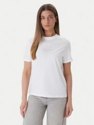 Calvin Klein Jeans T-Shirt LV047F831G Biały Regular Fit. Białe t-shirty damskie Calvin Klein Jeans, m, bez wzorów, z bawełny, bez kołnierzyka. Za 129.99 zł.