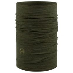 Chusta Buff Merino Wool Lightweight Solid Bark. Zielone chusty damskie Buff, bez wzorów, z wełny. Za 87.99 zł.