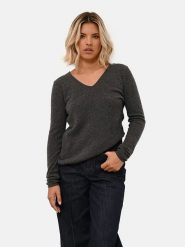 Just Cashmere Kaszmirowy sweter "Joan" w kolorze antracytowym rozmiar: XL. Czarne swetry klasyczne damskie Just Cashmere, xl, z kaszmiru, bez kołnierzyka. Za 347.99 zł.