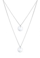 Elli Damski wisiorek dwuwarstwowy z zawieszką ze srebra próby 925 Sterling Silver Naszyjniki 1 ct. Szare naszyjniki damskie Elli, srebrne. Za 233.99 zł.