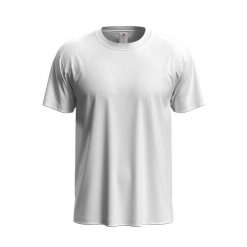 Koszulka Unisex Dla Dorosłych Z Klasycznym, Organicznym Dekoltem. Białe bluzki damskie Stedman, xl, bez wzorów, klasyczne, bez kołnierzyka, bez ramiączek. Za 37.99 zł.