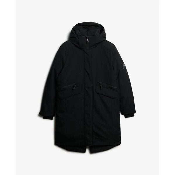 Parka dla kobiet Superdry City Fishtail. Czarne parki damskie Superdry, m, z materiału, bez kaptura. Za 771.15 zł.