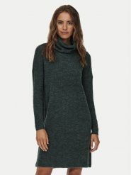 ONLY Sukienka dzianinowa Jana 15140166 Zielony Loose Fit. Zielone sukienki damskie Only, bez wzorów, z dzianiny, bez ramiączek. Za 99.99 zł.