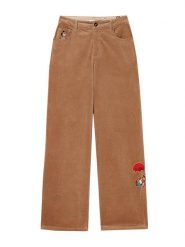 TATUUM Spodnie sztruksowe w kolorze jasnobrązowym rozmiar: 42. Brązowe spodnie materiałowe damskie TATUUM, z aplikacjami, z materiału. Za 232.45 zł.