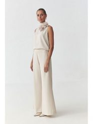 TATUUM Spodnie w kolorze kremowym rozmiar: 44. Brązowe spodnie materiałowe damskie TATUUM, bez wzorów, z materiału. Za 165.31 zł.