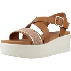 Sandały GEOX D XAND 2.2S Brązowy. Brązowe sandały damskie Geox, bez wzorów, ze skóry, bez obcasa, bez zapięcia. Za 432.99 zł.