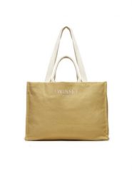 TWINSET Torebka 241TD8110 Beżowy. Brązowe shopper bag Twinset, bez wzorów, z bawełny, bez dodatków. Za 879.99 zł.