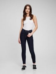 GAP Dżinsy - Skinny fit - w kolorze granatowym rozmiar: W32. Niebieskie jeansy damskie GAP, z podwyższonym stanem. Za 79.03 zł.