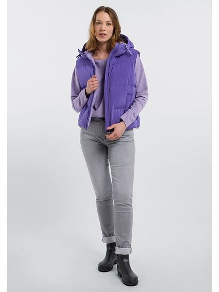 ELBSAND Kamizelka pikowana "Tari" w kolorze fioletowym rozmiar: M. Różowe kamizelki damskie ELBSAND, m, bez wzorów, bez kaptura. Za 249.17 zł.