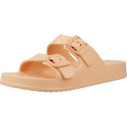 Sandały IGOR S10318 Pomarańczowy. Brązowe sandały damskie IGOR, bez wzorów, z syntetyku, bez obcasa, bez zapięcia. Za 159.99 zł.