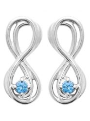 L'Atélier Précieux Srebrne kolczyki-wkrętki z cyrkoniami rozmiar: onesize. Szare kolczyki damskie l'Atelier precieux, z cyrkonią, srebrne. Za 113.99 zł.