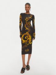 Versace Jeans Couture Sukienka codzienna 76HAO9P8 Czarny Slim Fit. Czarne sukienki damskie Versace Jeans Couture, bez wzorów, z jeansu, bez ramiączek. Za 989.99 zł.