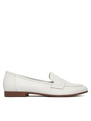 Caprice Lordsy 9-24200-44 Biały. Białe półbuty damskie Caprice, bez wzorów, ze skóry, bez obcasa, bez zapięcia. Za 267.99 zł.