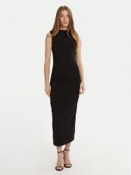 Marella Sukienka codzienna Nef 2513621061 Czarny Slim Fit. Czarne sukienki damskie Marella, bez wzorów, z wiskozy, bez ramiączek. Za 1,079.00 zł.