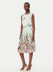 Rinascimento Sukienka koktajlowa CFC0128212003 Zielony Regular Fit. Zielone sukienki damskie Rinascimento, bez wzorów, z syntetyku, wizytowe, bez ramiączek. Za 909.99 zł.