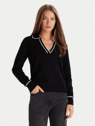 Morgan Sweter 252-MCOLO Czarny Regular Fit. Czarne swetry klasyczne damskie Morgan, l, z syntetyku, bez kołnierzyka. Za 249.99 zł.