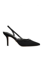 Nine West Szpilki EO-SX005 06 Czarny. Czarne szpilki damskie Nine West, bez wzorów, z materiału, bez obcasa, na szpilce, bez zapięcia. Za 249.99 zł.