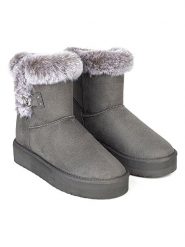 ISLAND BOOT Botki zimowe "Mooseland" w kolorze szarym rozmiar: 41. Szare botki damskie Island Boot, na zimę, bez obcasa, bez zapięcia. Za 173.99 zł.