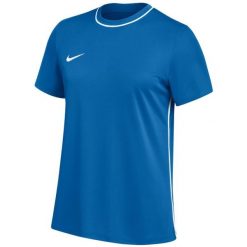 Koszulka damska Nike Dri-Fit Park 26. Niebieskie bluzki damskie Nike, l, bez wzorów, z poliesteru, sportowe, bez kołnierzyka, bez ramiączek. Za 66.99 zł.