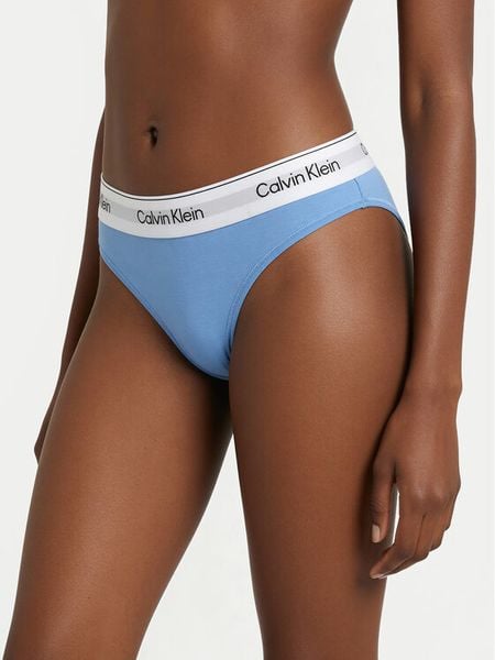 Calvin Klein Underwear Figi klasyczne LV00QF8520 Błękitny. Niebieskie figi Calvin Klein Underwear, bez wzorów, z bawełny. Za 87.99 zł.