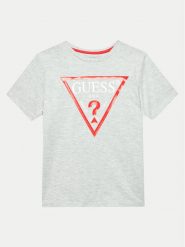 Guess T-Shirt L73I55 K8HM0 Szary Regular Fit. Szare t-shirty i koszulki chłopięce Guess, z aplikacjami, z bawełny, bez kołnierzyka, bez ramiączek. Za 59.99 zł.