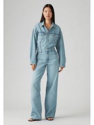 Levi's Kombinezon dżinsowy w kolorze błękitnym rozmiar: S. Niebieskie kombinezony damskie Levi's, s, bez wzorów, z bawełny, bez kołnierzyka, bez ramiączek. Za 237.73 zł.