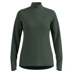 Bluza bez kaptura rozpinana Odlo Mid layer 1/2 zip ESSENTIAL LIGHT. Zielone bluzy damskie ODLO, bez wzorów, bez kaptura. Za 349.99 zł.